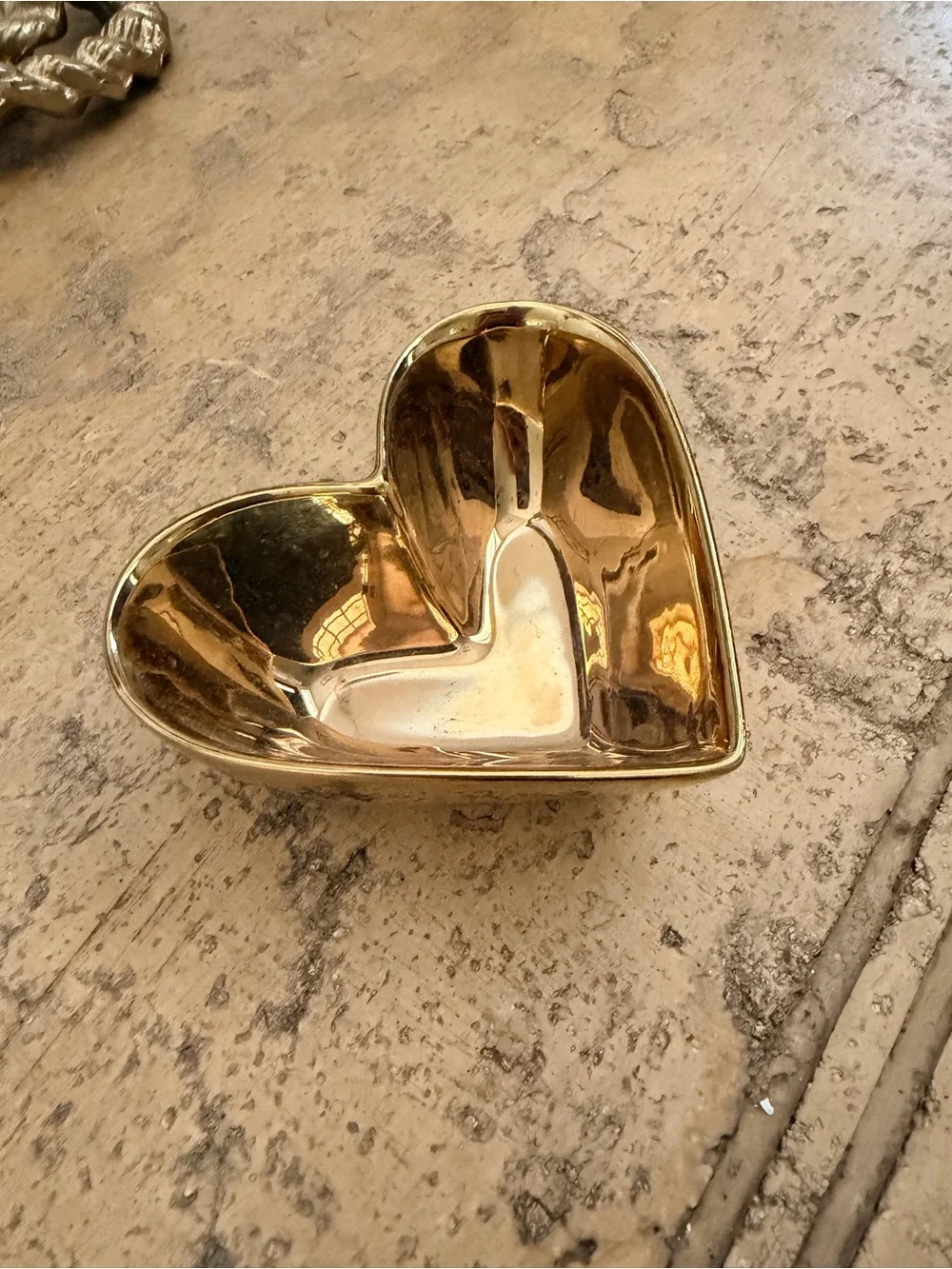 BIA Cordon Bleu Gold Heart Shaped Jewelry Trinket Holder